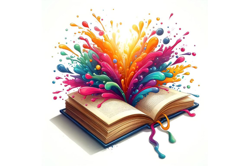 open-book-with-color-splash