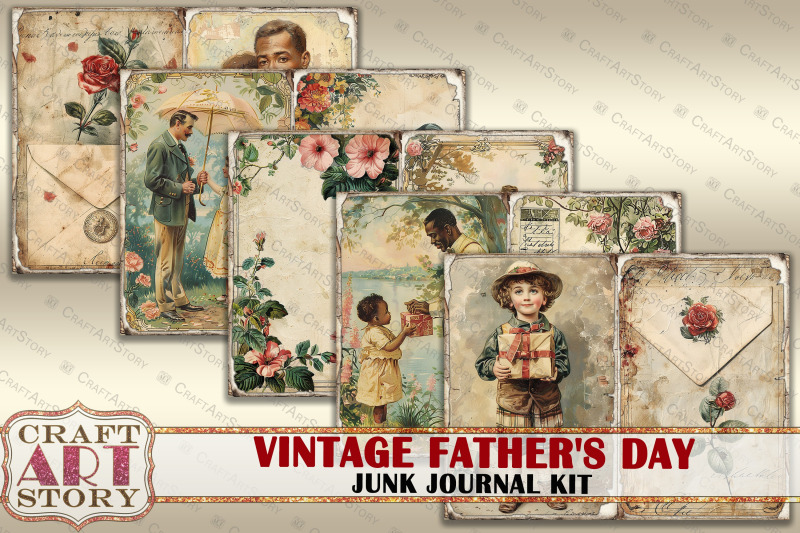 vintage-fathers-day-junk-journal-pages-dad-journal