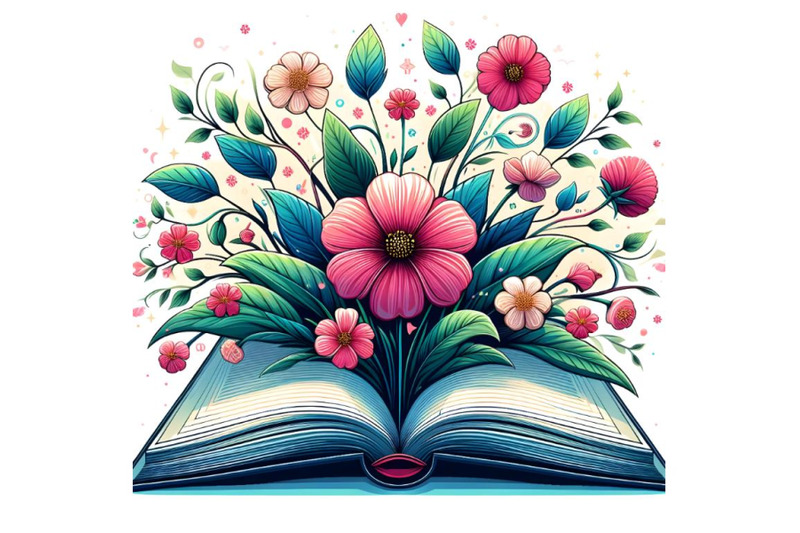 open-book-with-flower-blooming