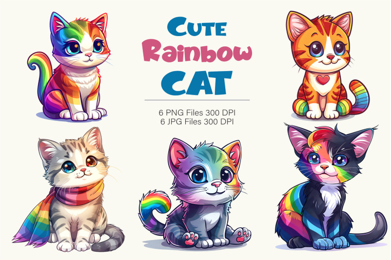 cute-rainbow-cats-tshirt-sticker