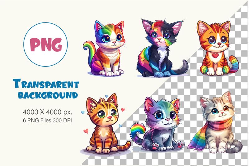 cute-rainbow-cats-tshirt-sticker