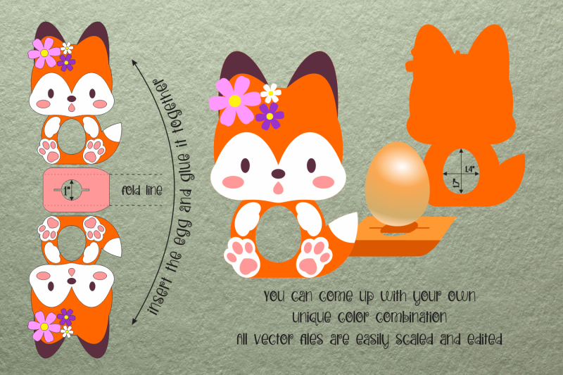 baby-fox-easter-egg-holder-paper-craft-template