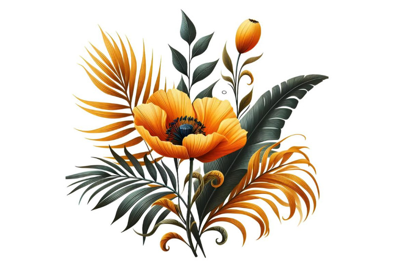 tropical-orange-yellow-flower