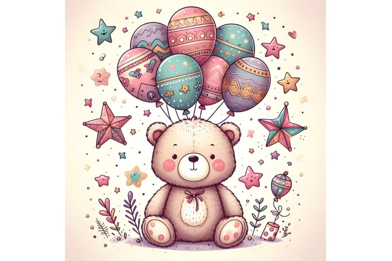 cute-teddy-bear-with-the-colorful-balloons