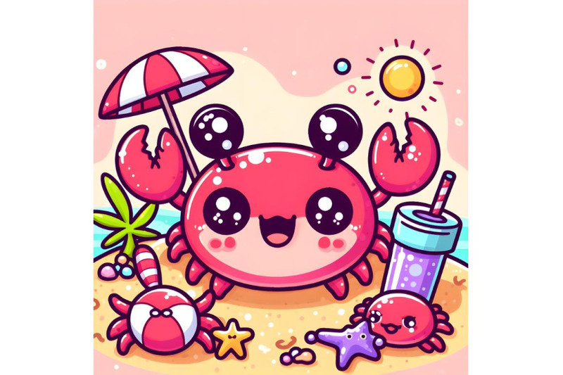 cartoon-cute-kawaii-chibi-crab