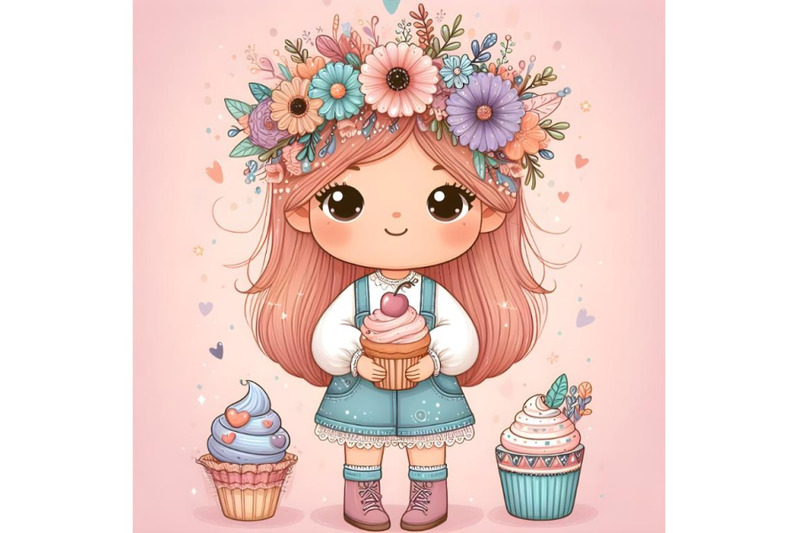 cute-small-girl-with-cupcake