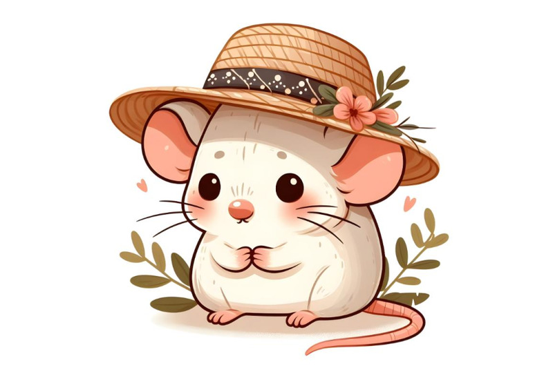 cute-mouse-in-panama-hat