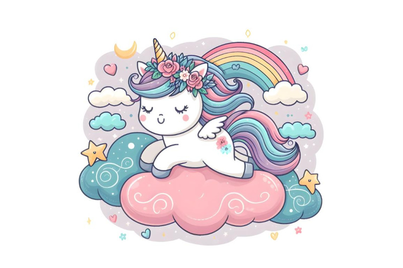 cute-little-unicorn-flying-in-the-clouds