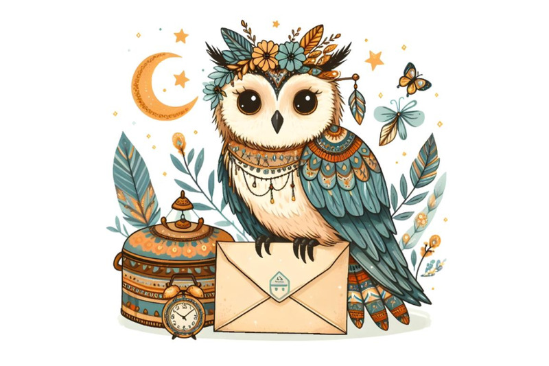 beautiful-owl-with-envelope