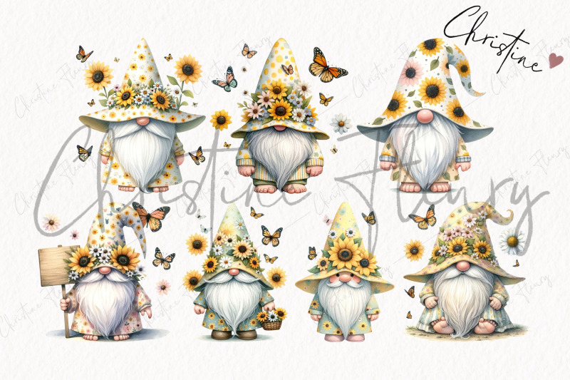 sunflower-gnomes-clipart