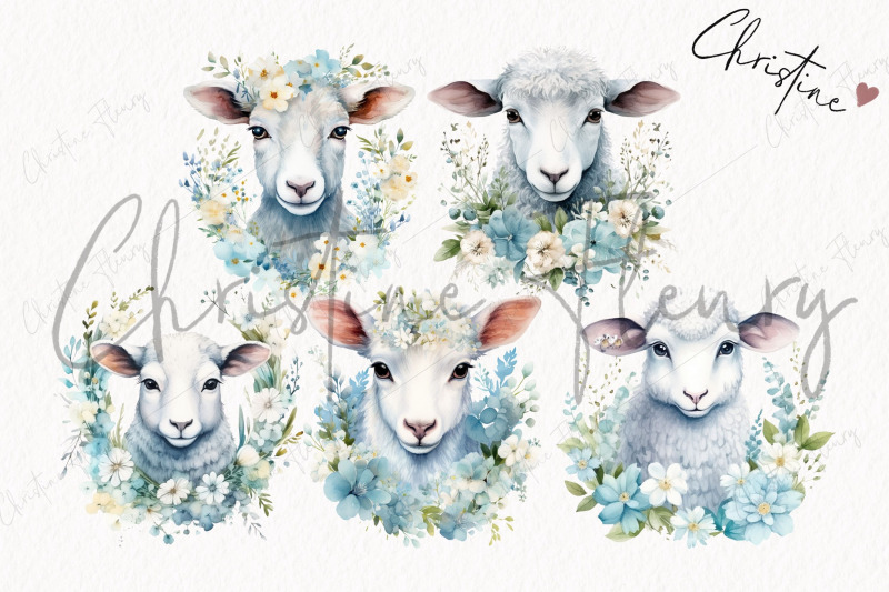 blue-daisy-sheep-clipart