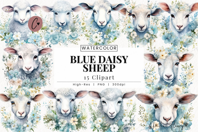 blue-daisy-sheep-clipart