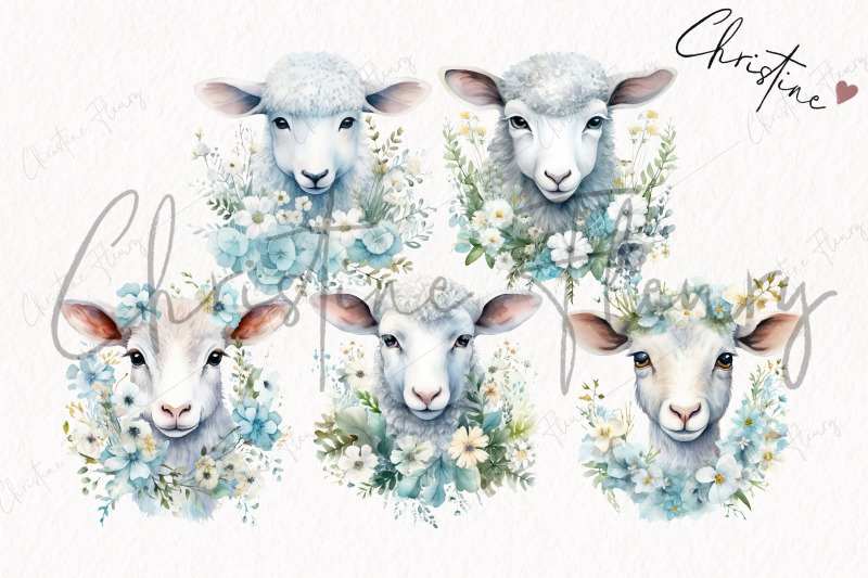 blue-daisy-sheep-clipart