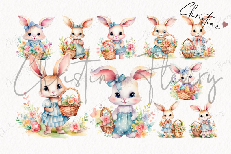 spring-bunnies-amp-baskets-clipart