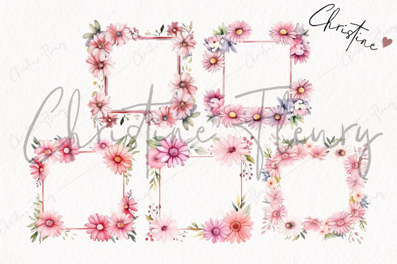 pink-floral-square-frames-clipart