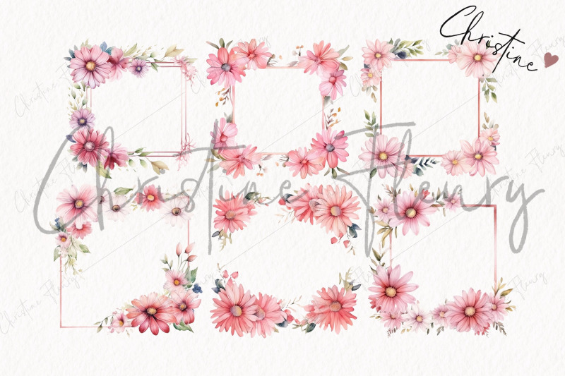 pink-floral-square-frames-clipart