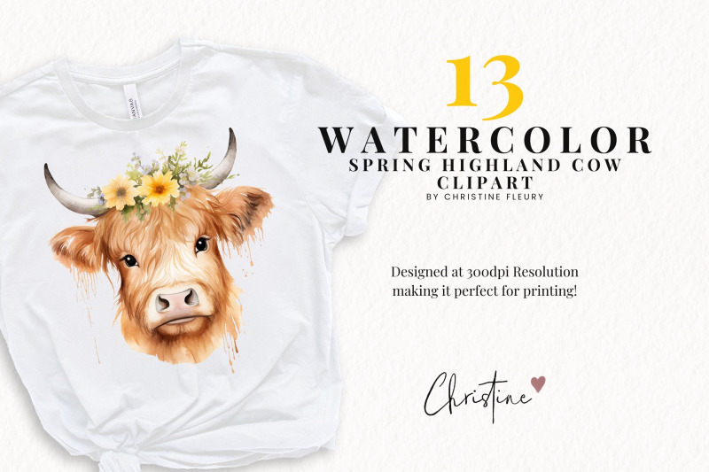 spring-highland-cow-clipart
