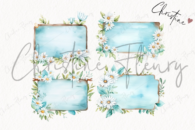 blue-daisy-wood-signs-clipart