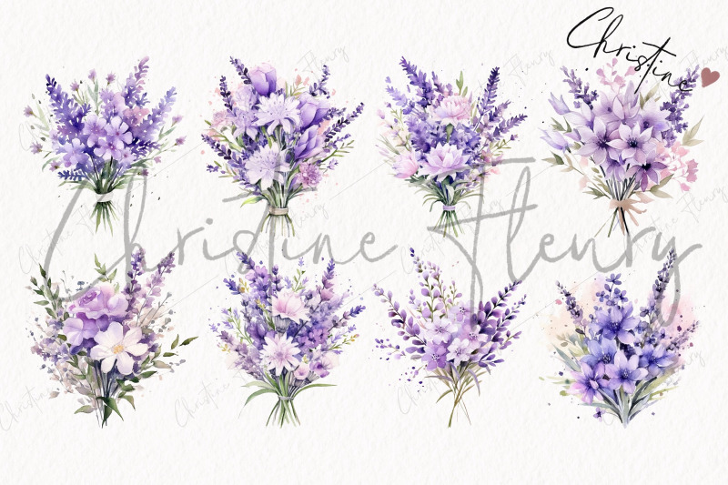 watercolor-lavender-amp-purple-flowers-png