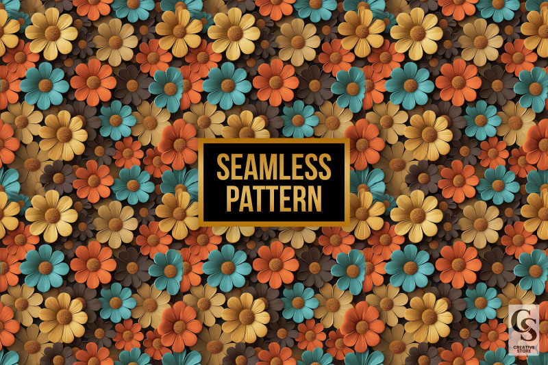 groovy-3d-flowers-seamless-patterns