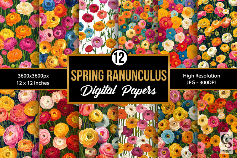 spring-ranunculus-flowers-digital-papers