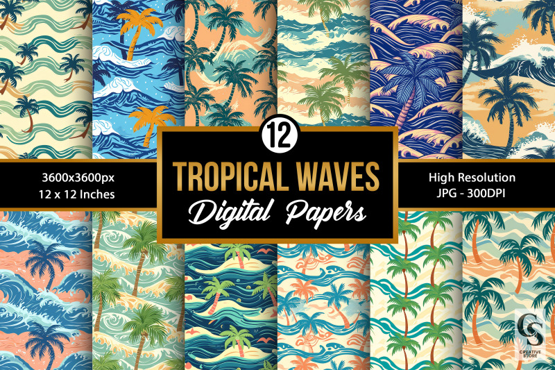 tropical-ocean-waves-seamless-patterns