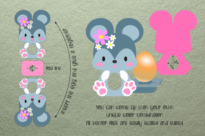 cute-mouse-easter-egg-holder-paper-craft-template