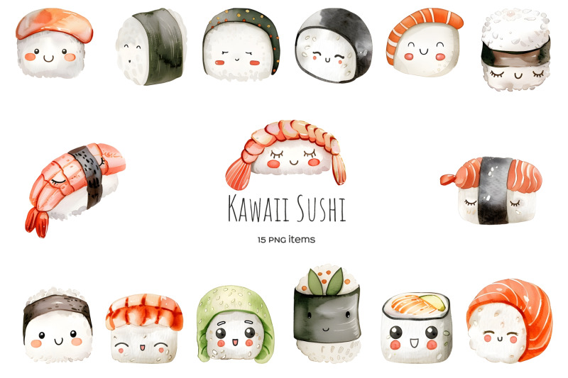 watercolor-kawaii-sushi-clipart-cartoon-sushi-clip-art-japanese-food