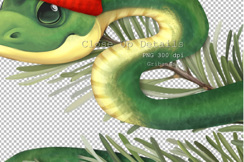 snake-with-fir-branch-png-sublimation-design