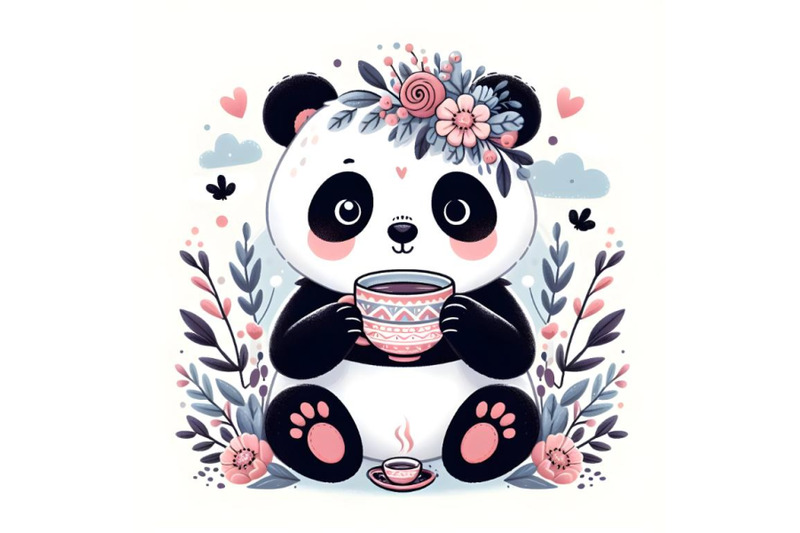 cute-panda-drinking-tea