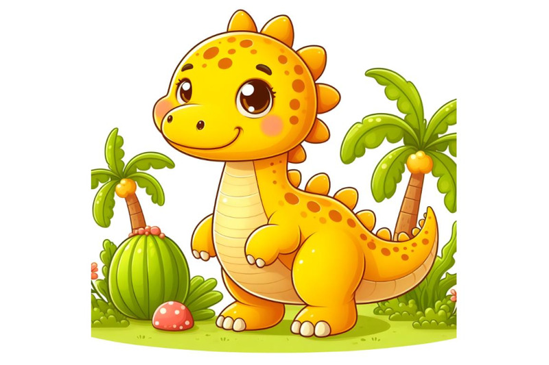 cute-yellow-dinosaur-cartoon