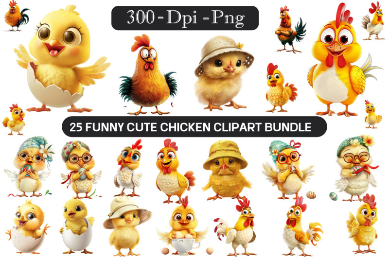 funny-cute-chicken-clipart-bundle