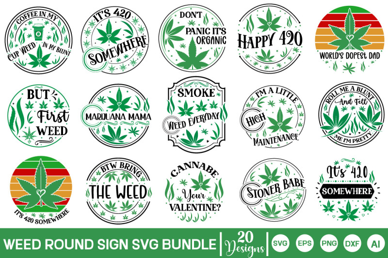 weed-round-sign-svg-bundle