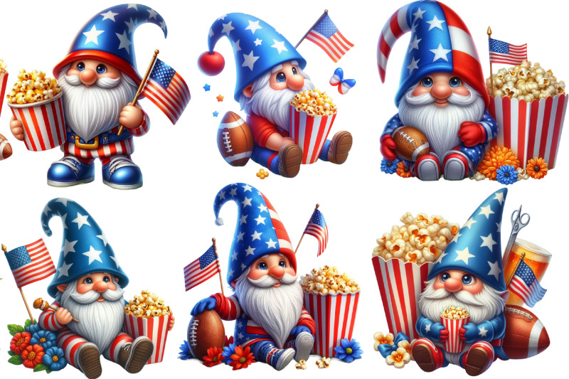 4th-of-july-gnome-sublimation-clipart