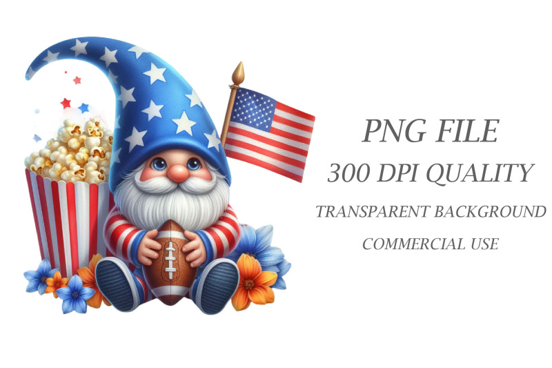 4th-of-july-gnome-sublimation-clipart