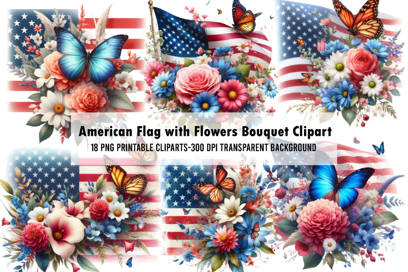 american-flag-with-flowers-bouquet-clip