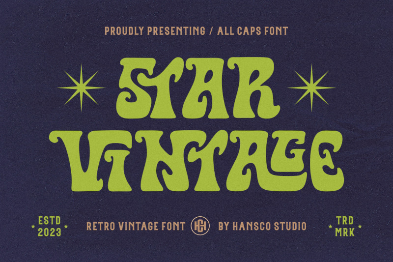 star-vintage-psychedelic-font