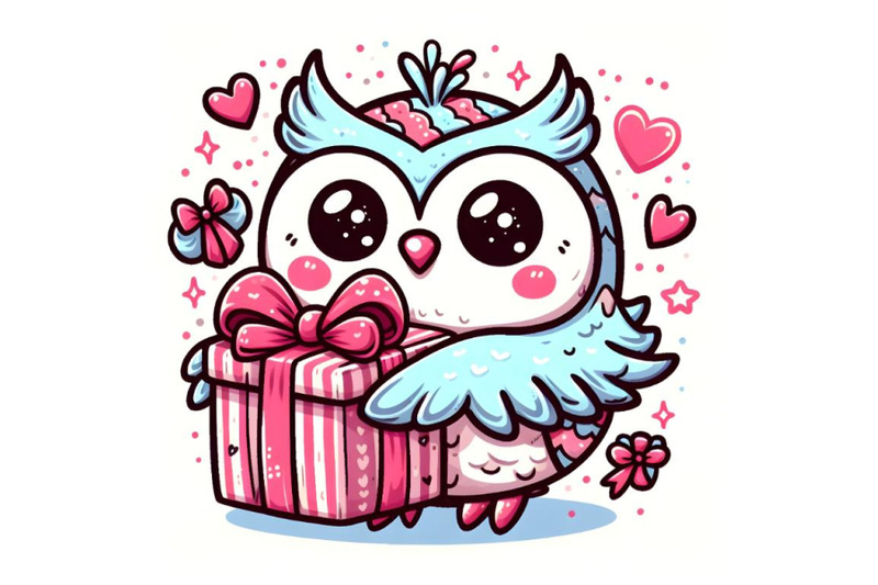 cute-owl-with-gift