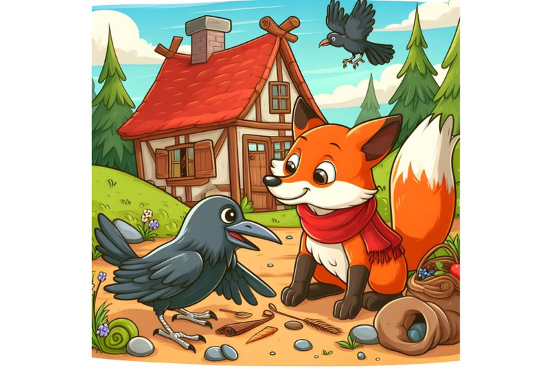 aesop-s-fable-the-fox-and-the-crow