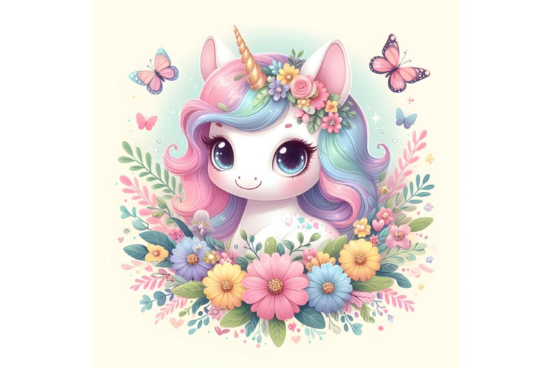 cute-unicorn-with-butterfly