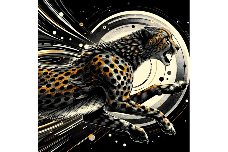 running-cheetah-with-abstract-back-background