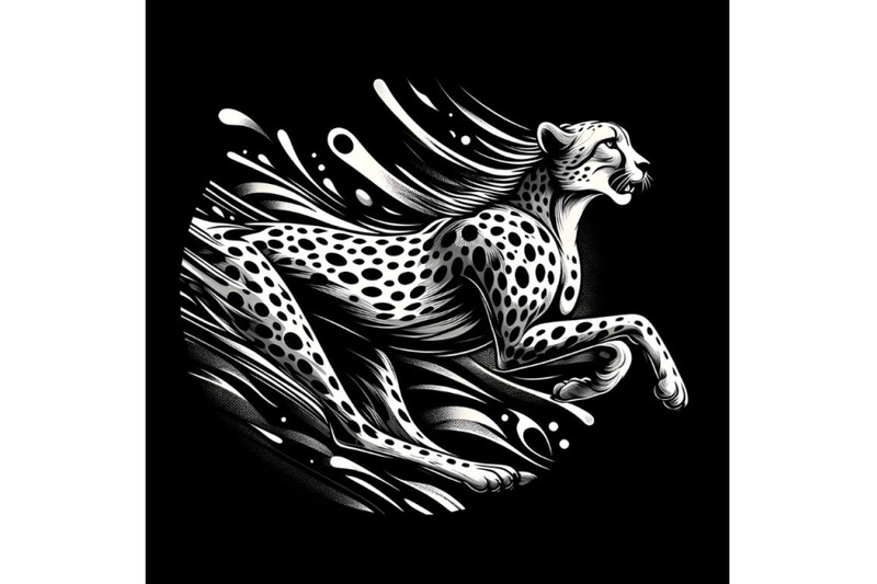 running-cheetah-with-abstract-back-background