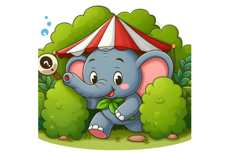 cartoon-funny-elephant-playing-hide-and-seek