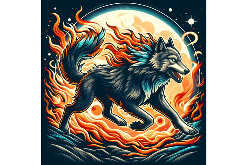 running-wolf-with-abstract-fire-background