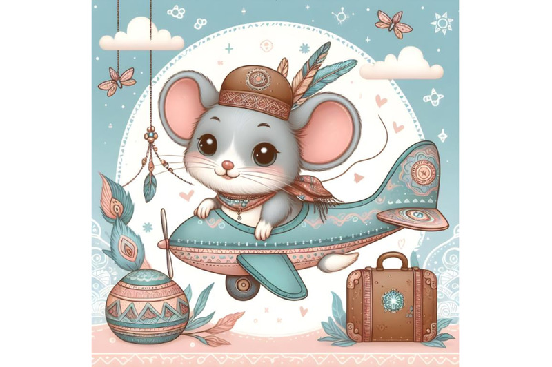 cute-cartoon-mouse-is-flying-on-a-plane