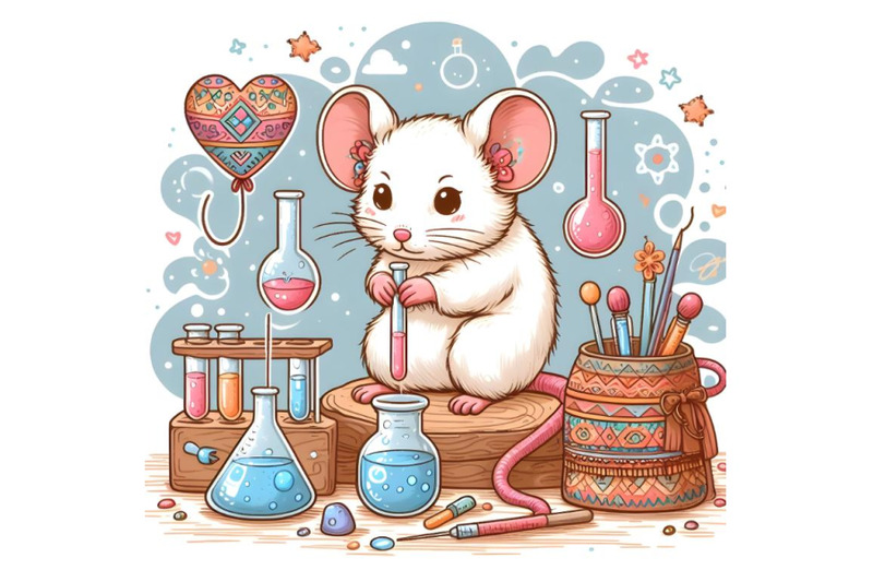 cute-cartoon-mouse-doing-a-science-experiment