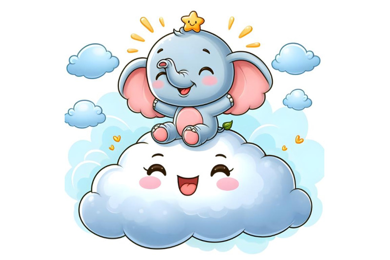 little-happy-elephant-on-the-cloud