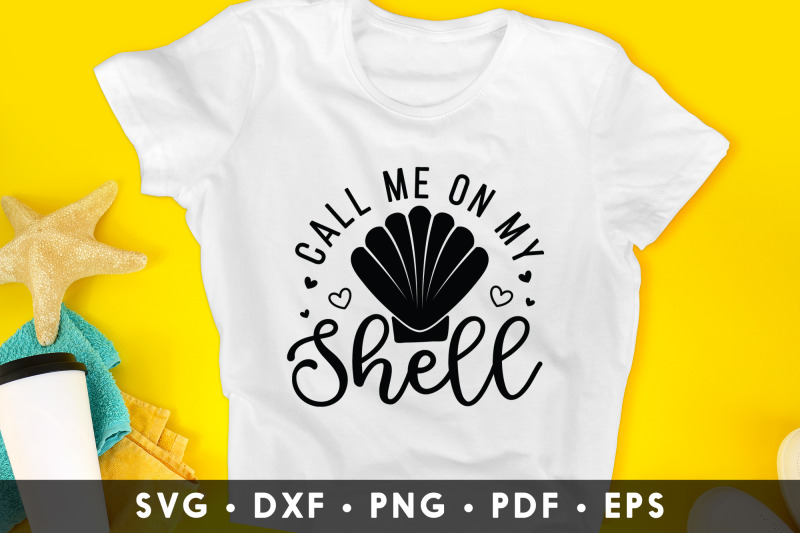 call-me-on-my-shell-summer-svg-cut-file