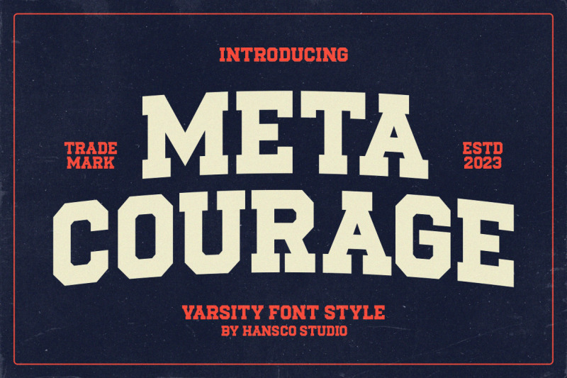 meta-courage-varsity-font
