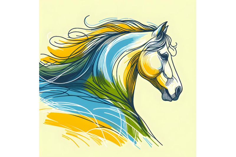 line-art-brush-stroke-horse